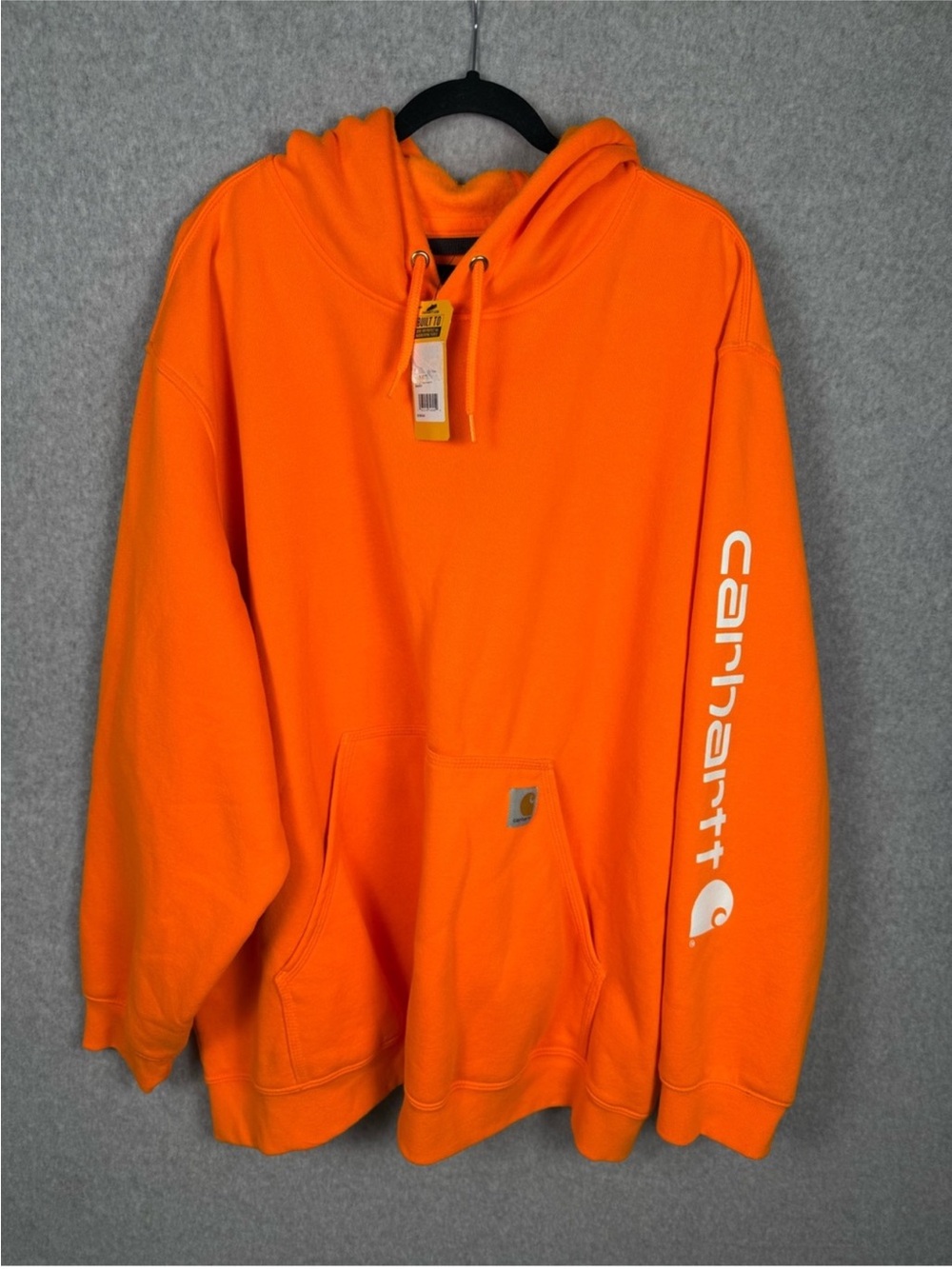 NWT Carhartt K288 4XL Orange Hoodie Workwear Worker Core High Visibility